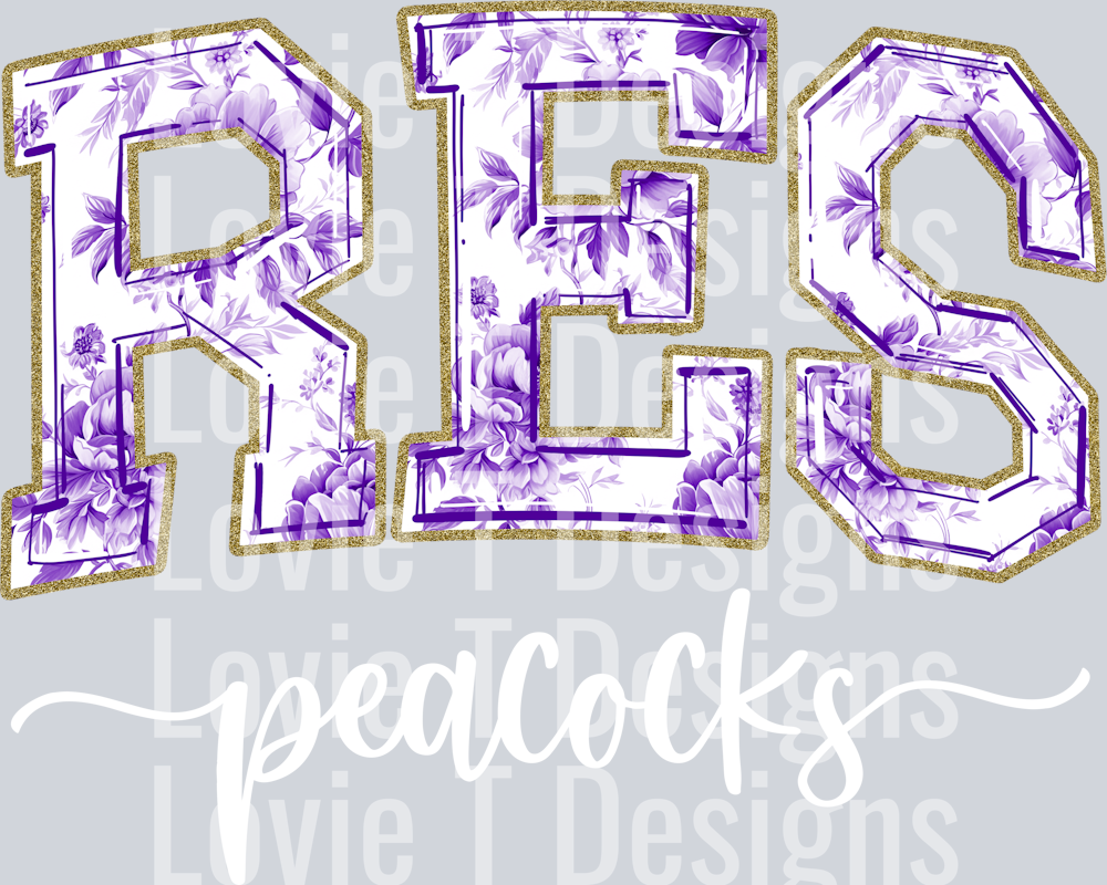 RES PEACOCKS PURPLE TOILE