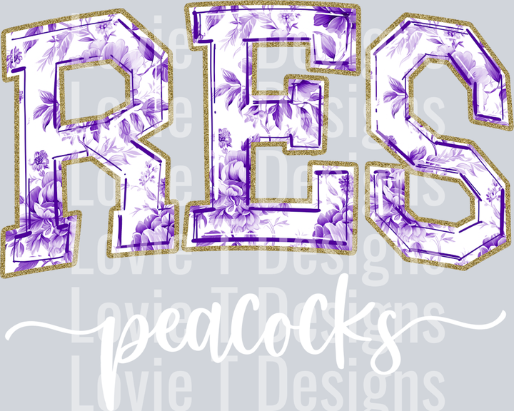 RES PEACOCKS PURPLE TOILE