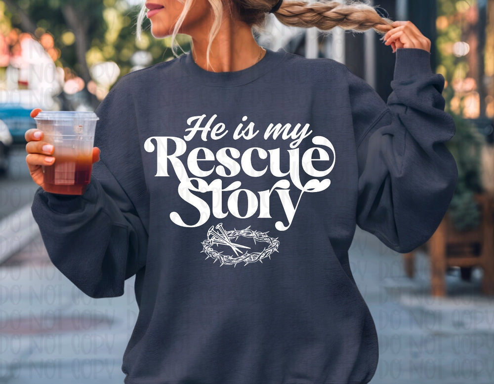 Rescue Story White DTF transfer design – image 1