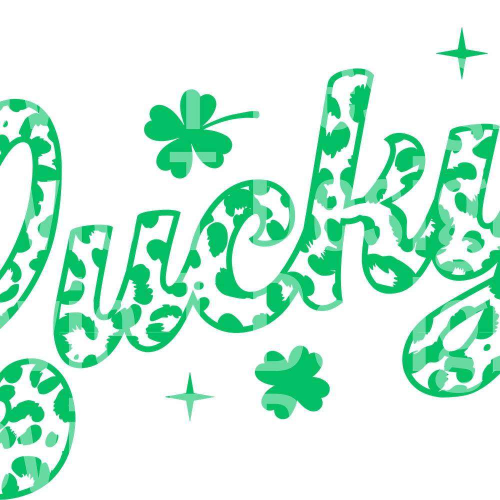 retro lucky all green leopard