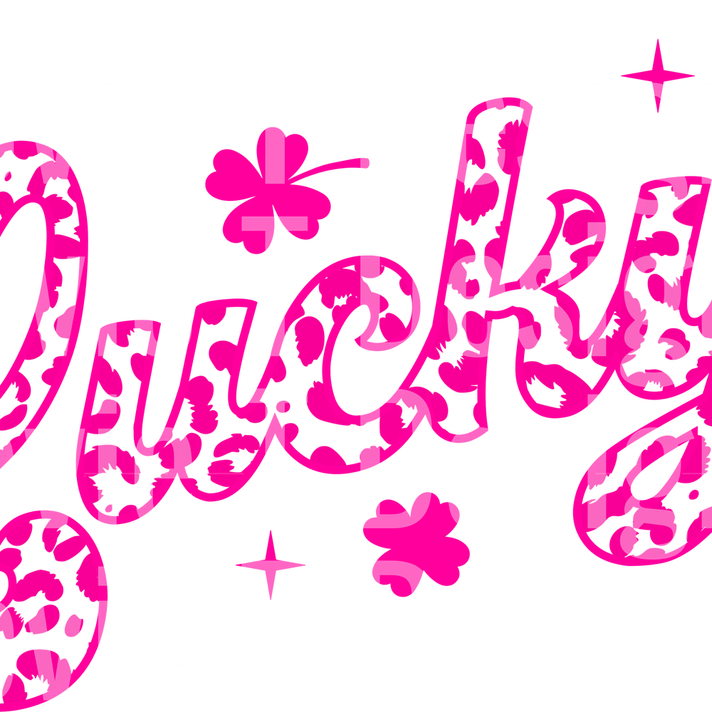 retro lucky all pink leopard