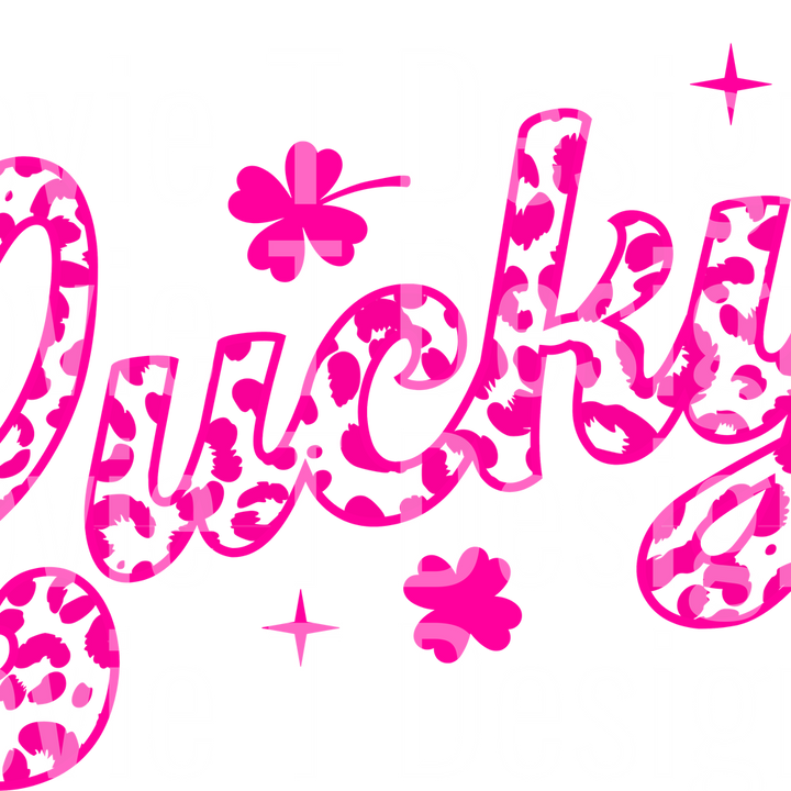 retro lucky all pink leopard