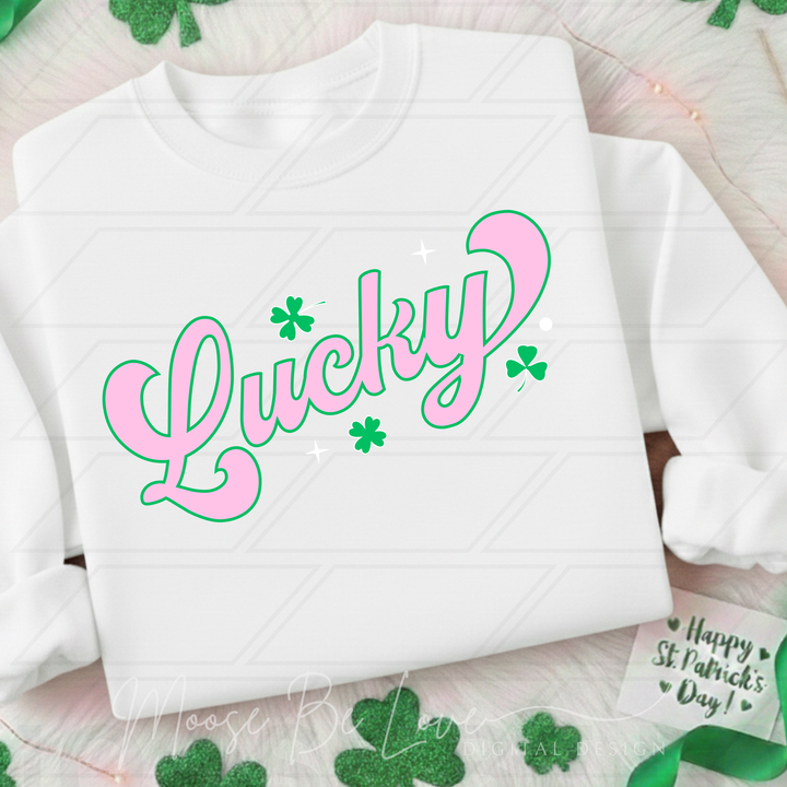 RETRO LUCKY LIGHT PINK GREEN
