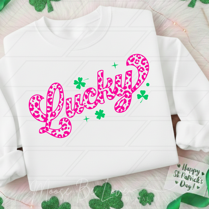 RETRO LUCKY PINK LEOPARD