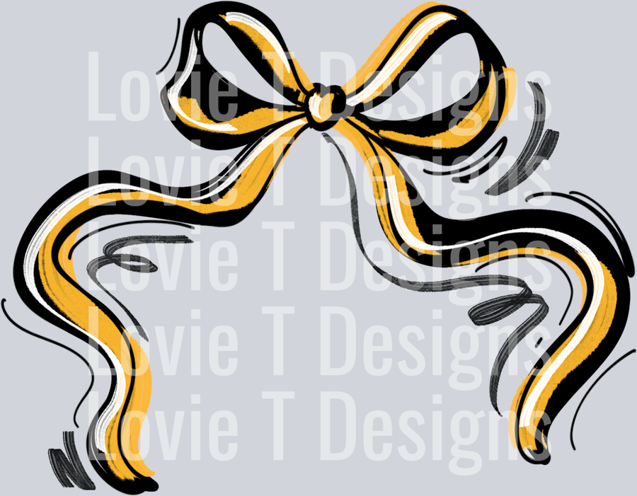 RIBBON SPORTS BOW BLACK AND YELLOW