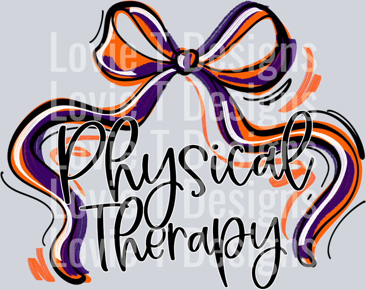 RIBBON SPORTS BOW Physical Therapy Purple Orange