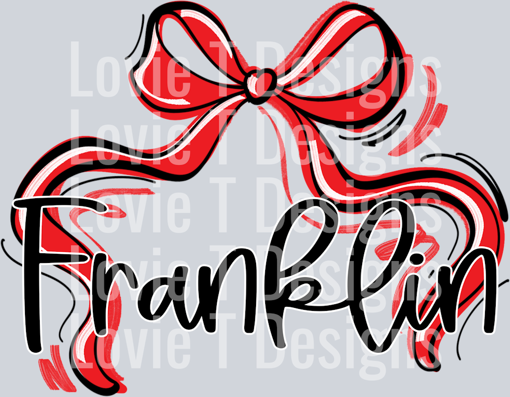 RIBBON SPORTS BOW RED AND BLACK FRANKLIN