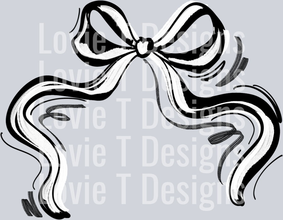RIBBON SPORTS BOW WHITE AND BLACK
