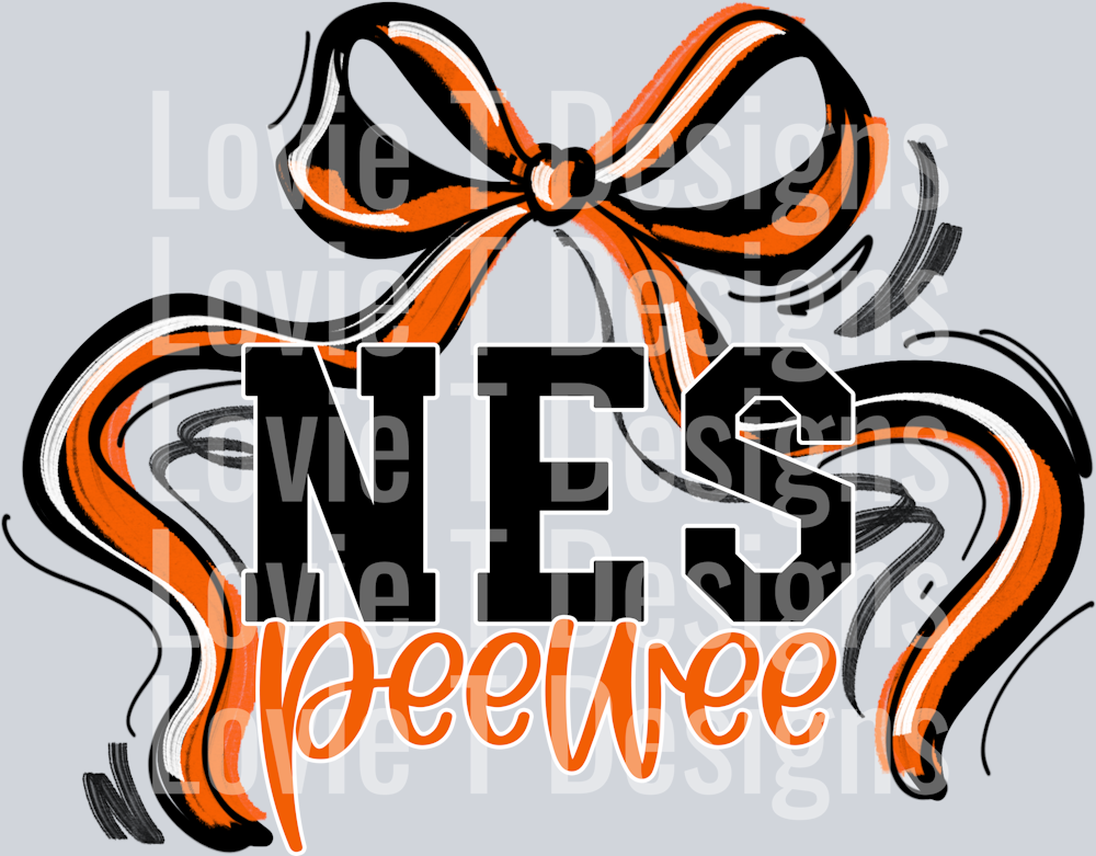 RIBBON SPORTS BOWS ORANGE BLACK NES PEEWEE