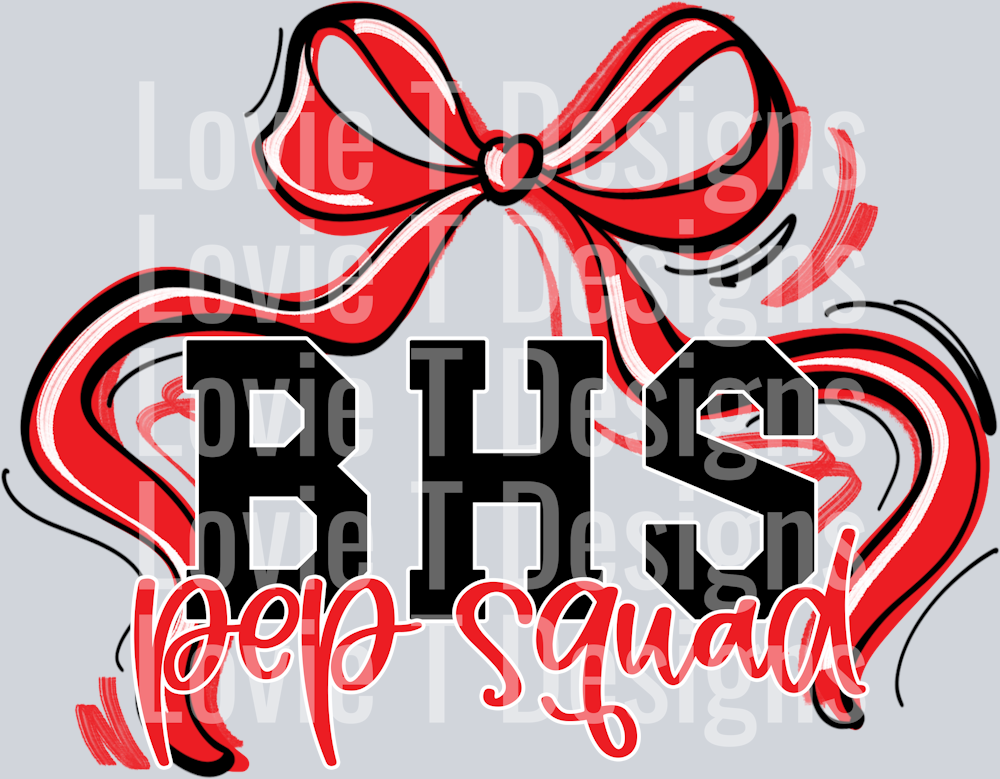 RIBBON SPORTS BOWS RED BHS PEPSQUAD