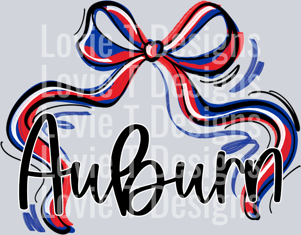 RIBBON SPORTS RED BLUE AND WHITE AUBURN