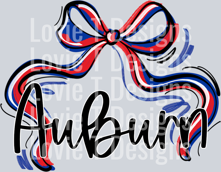 RIBBON SPORTS RED BLUE AND WHITE AUBURN