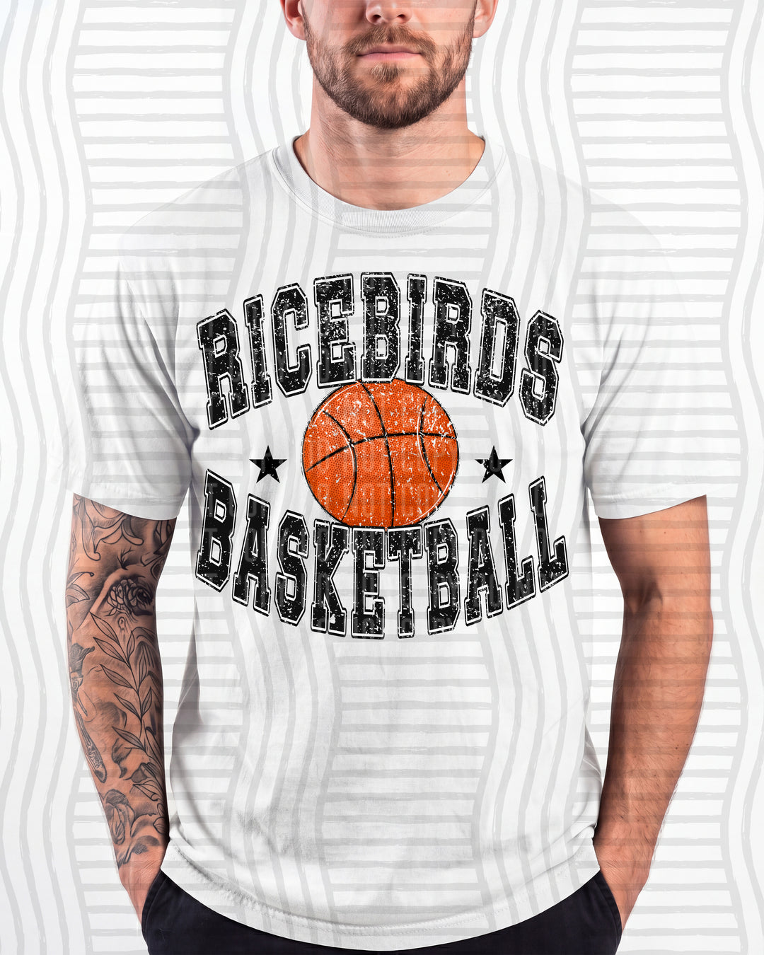 Ricebirds Basketball Varsity Mascots DTF transfer