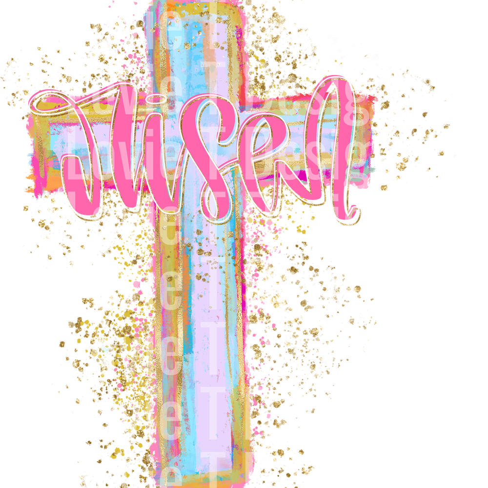 RISEN SPLATTER CROSS