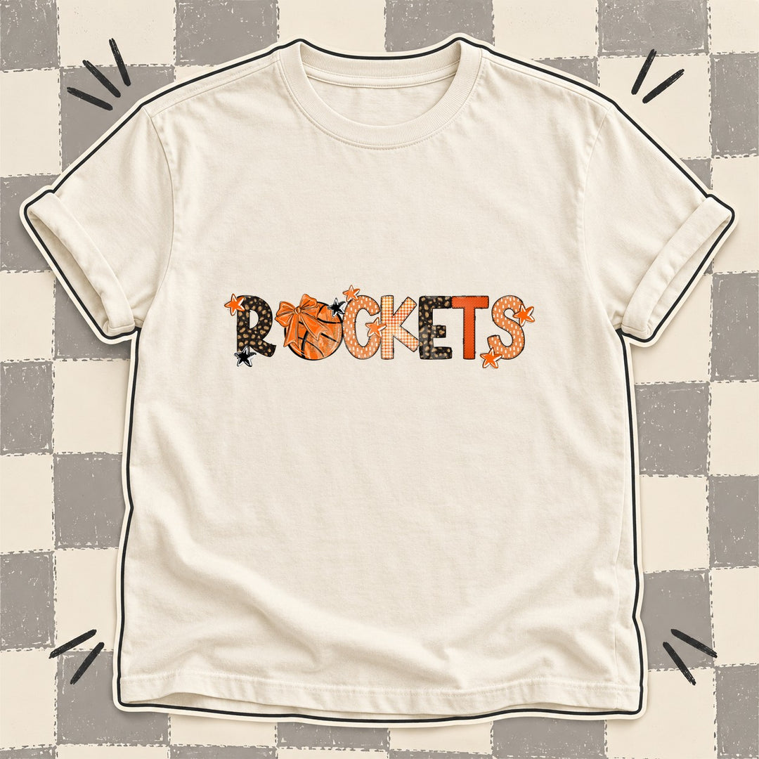 Rockets Mixed Doodle Basketball Mascots – Leopard Court DTF transfer mockup