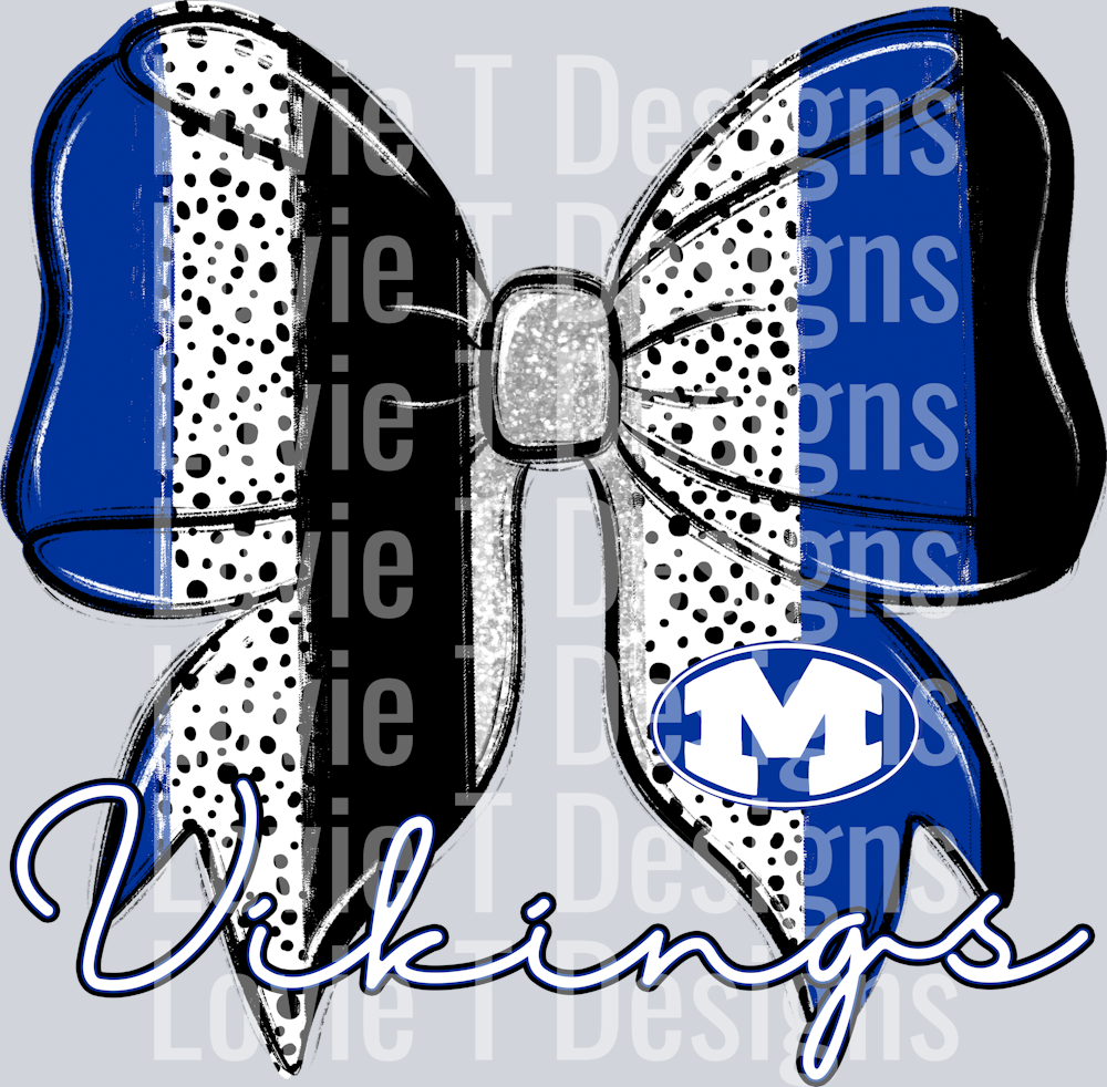 ROYAL MIAMISBURG VIKINGS DOT BOW