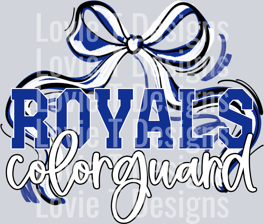 ROYALS COLOR GUARD RIBBON BOW
