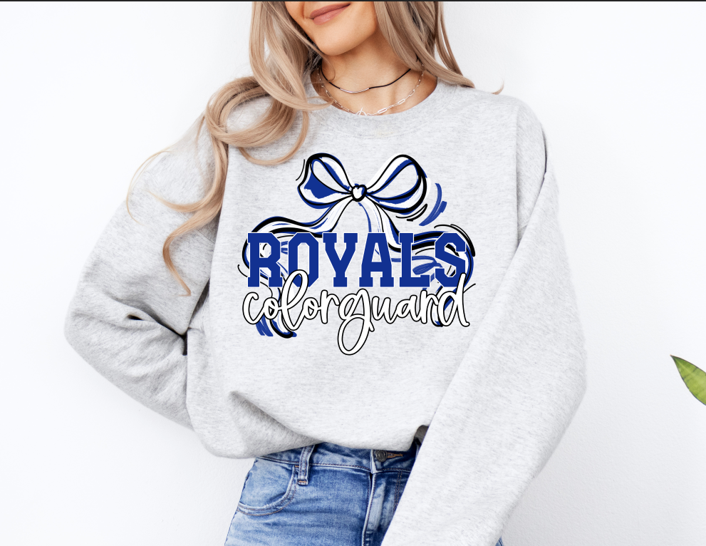 ROYALS COLOR GUARD RIBBON BOW