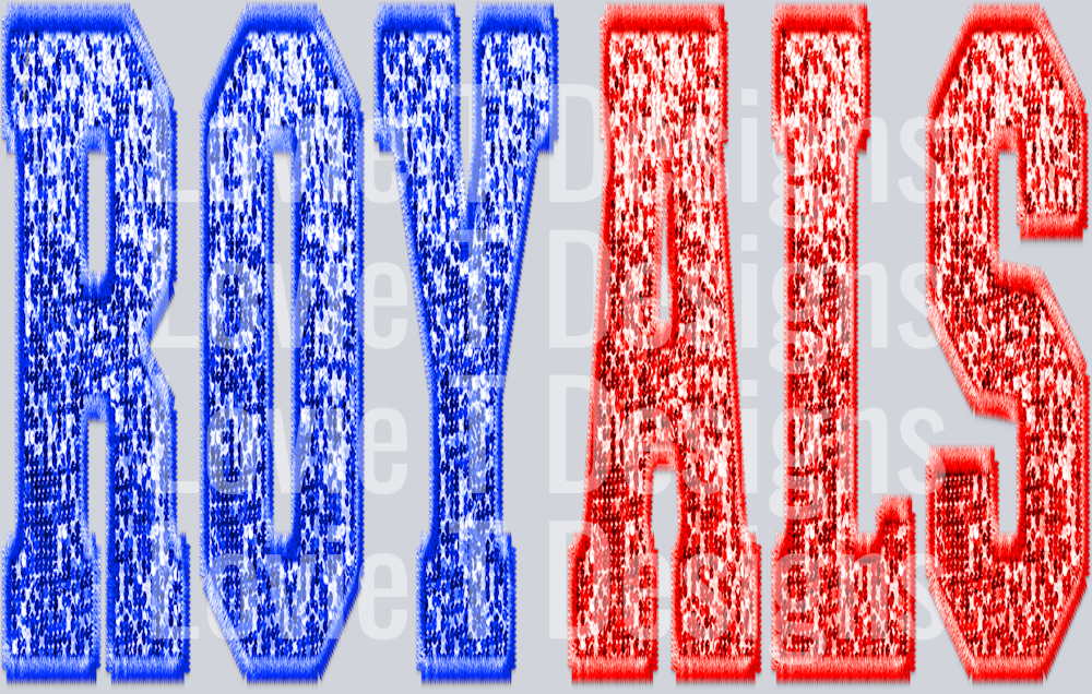 ROYALS SPLIT SEQUIN ROYAL AND RED