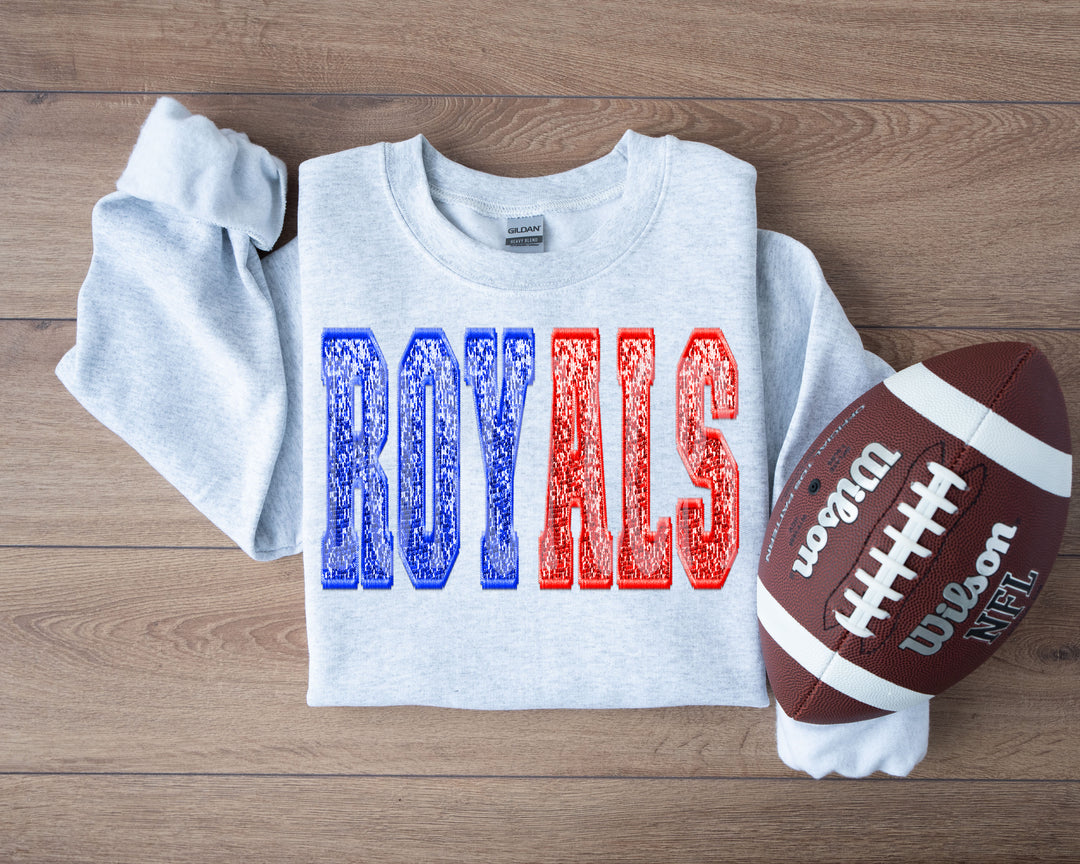 ROYALS SPLIT SEQUIN ROYAL AND RED