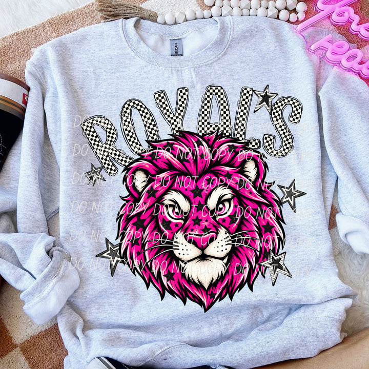 Royals Lion All Star mascot DTF transfer