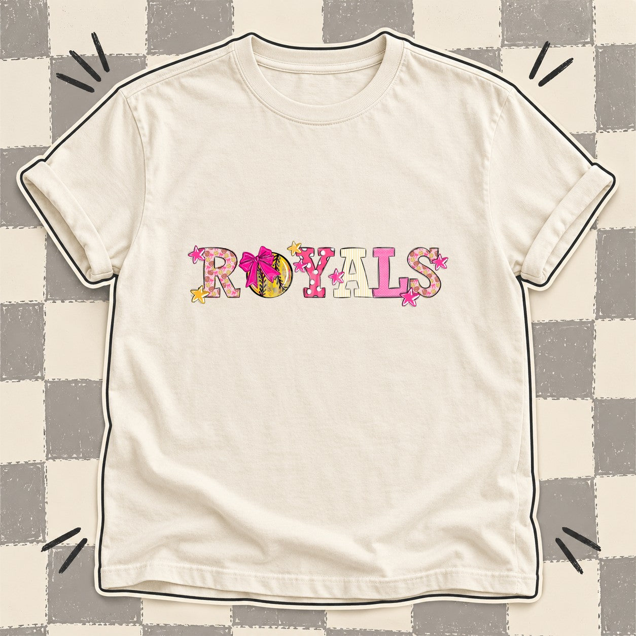 Mixed Doodle Softball Mascots – Sweet Softball Royals design