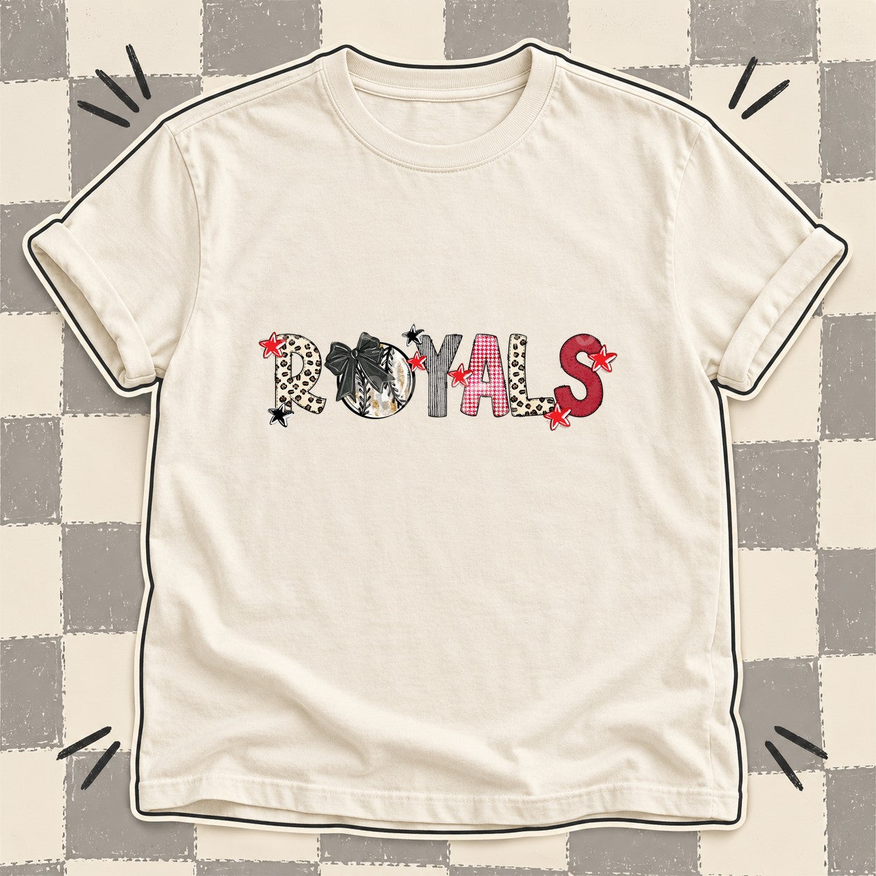 Mixed Doodle Baseball Mascots – Stitched Ballpark Royals design