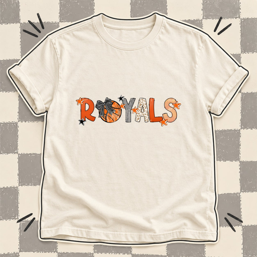 Royals Mixed Doodle Basketball Mascots – Hoops Houndstooth DTF transfer mockup