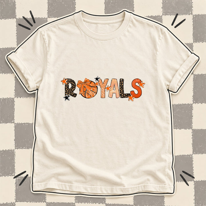 Royals Mixed Doodle Basketball Mascots – Leopard Court DTF transfer mockup