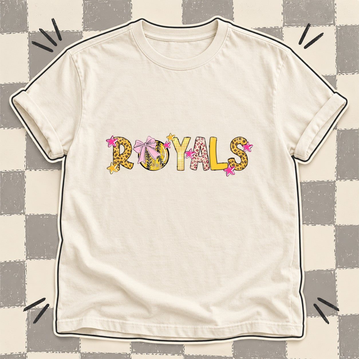Mixed Doodle Softball Mascots – Sunshine Leopard Royals design