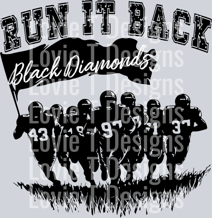 RUN IT BACK BLACK DIAMONDS WHITE