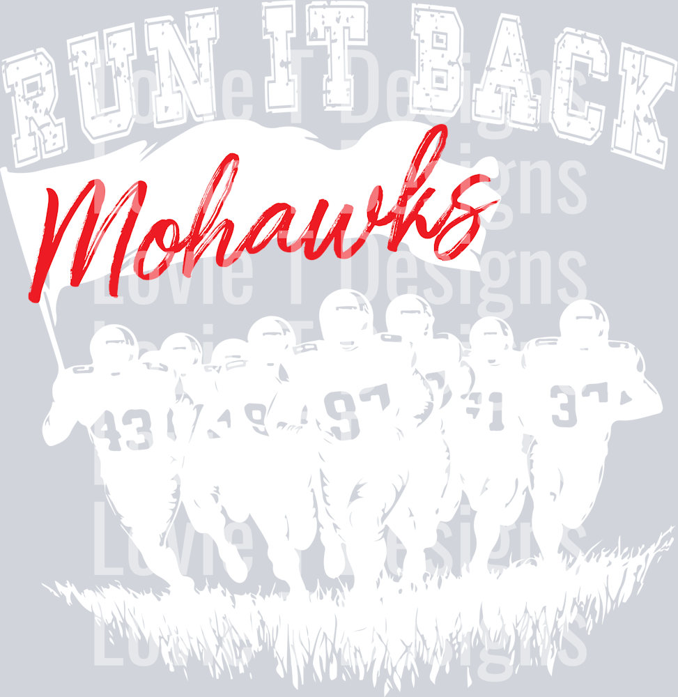 RUN IT BACK MOHAWKS WHITE AND RED