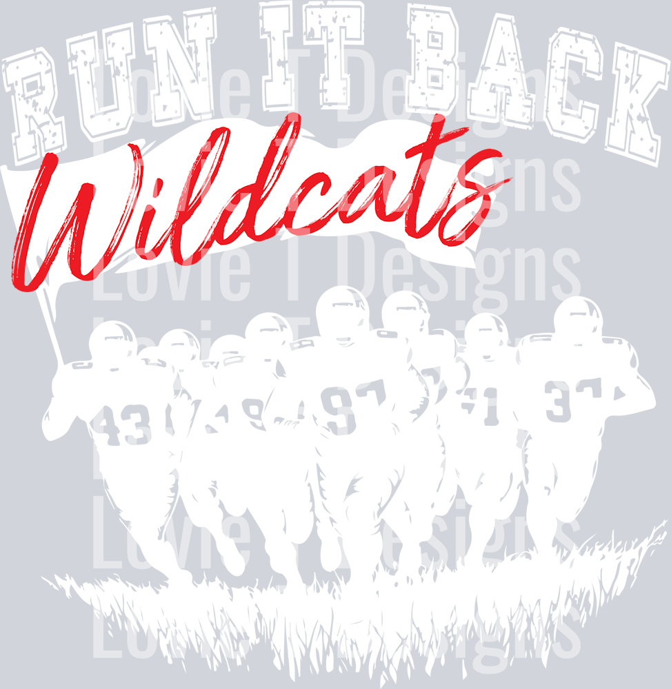 RUN IT BACK WILDCATS WHITE AND RED