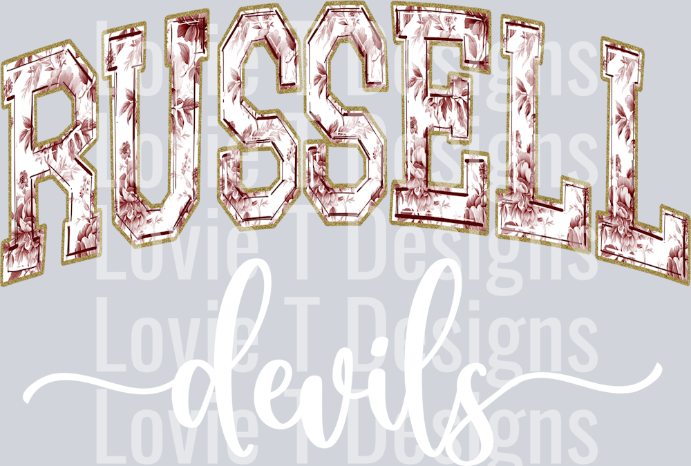 RUSSELL DEVILS MAROON TOILE