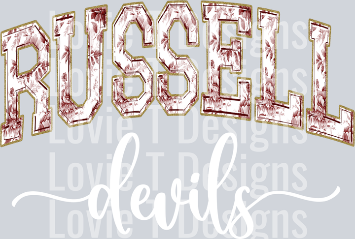 RUSSELL DEVILS MAROON TOILE