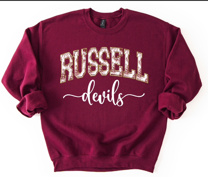 RUSSELL DEVILS MAROON TOILE