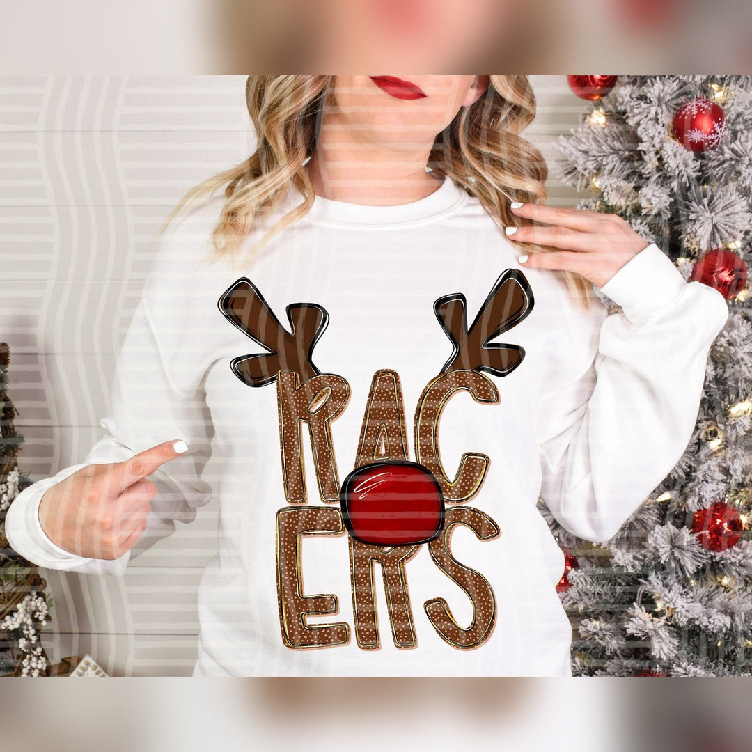 Racers Deer Antler Mascots DTF transfer