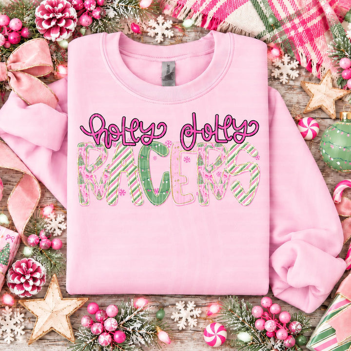 Racers Holly Jolly Mistletoe Magic Mascots DTF transfer