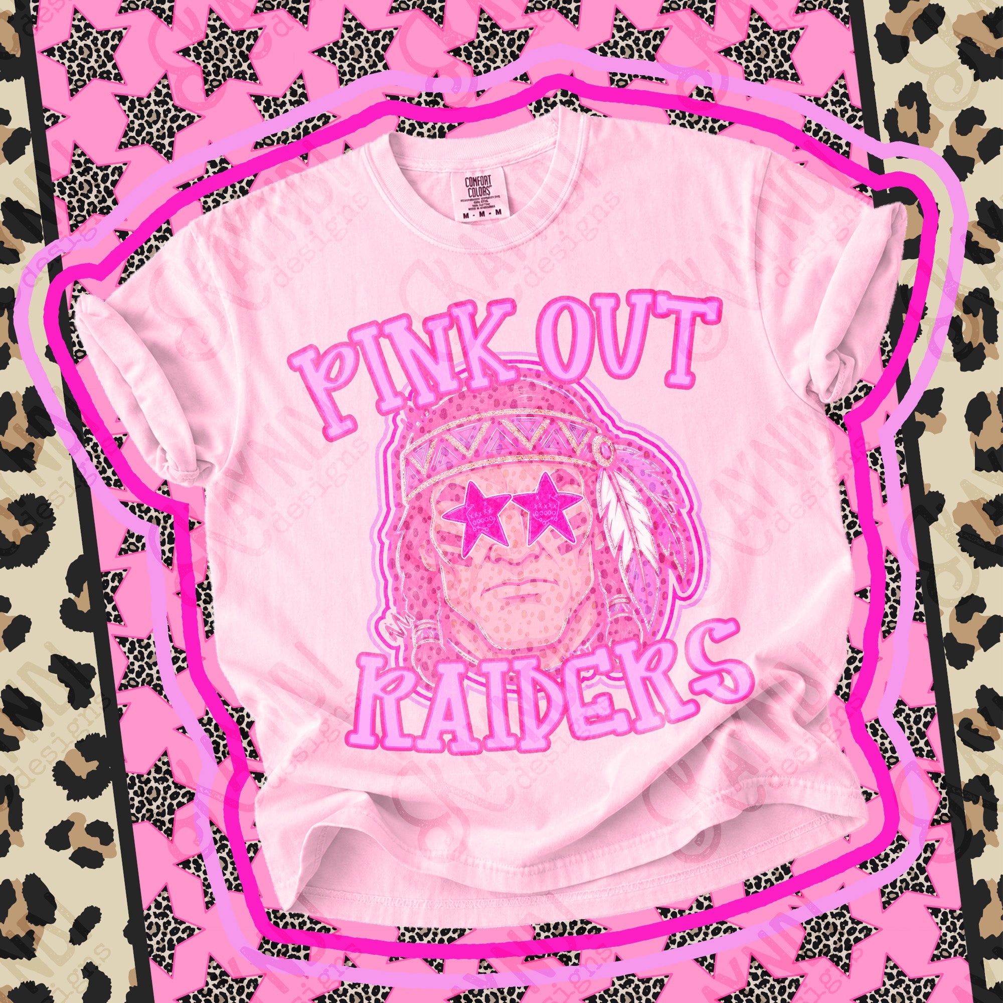 Pink Out Mascots Raiders 2 mockup