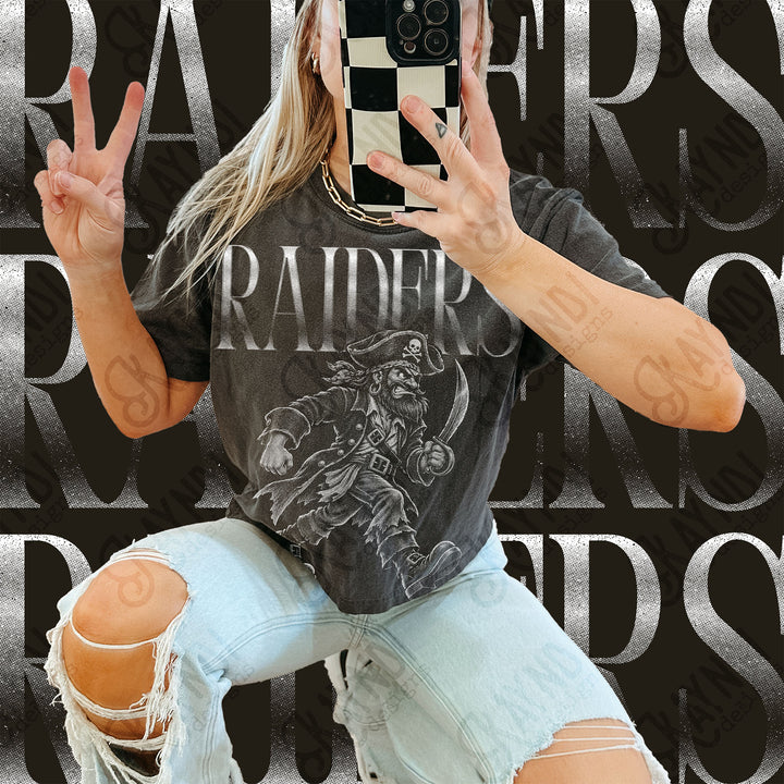 Halftone Mascots Raiders 5 DTF transfer mockup