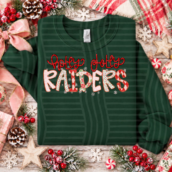 Holly Jolly Confetti Mascots Raiders design