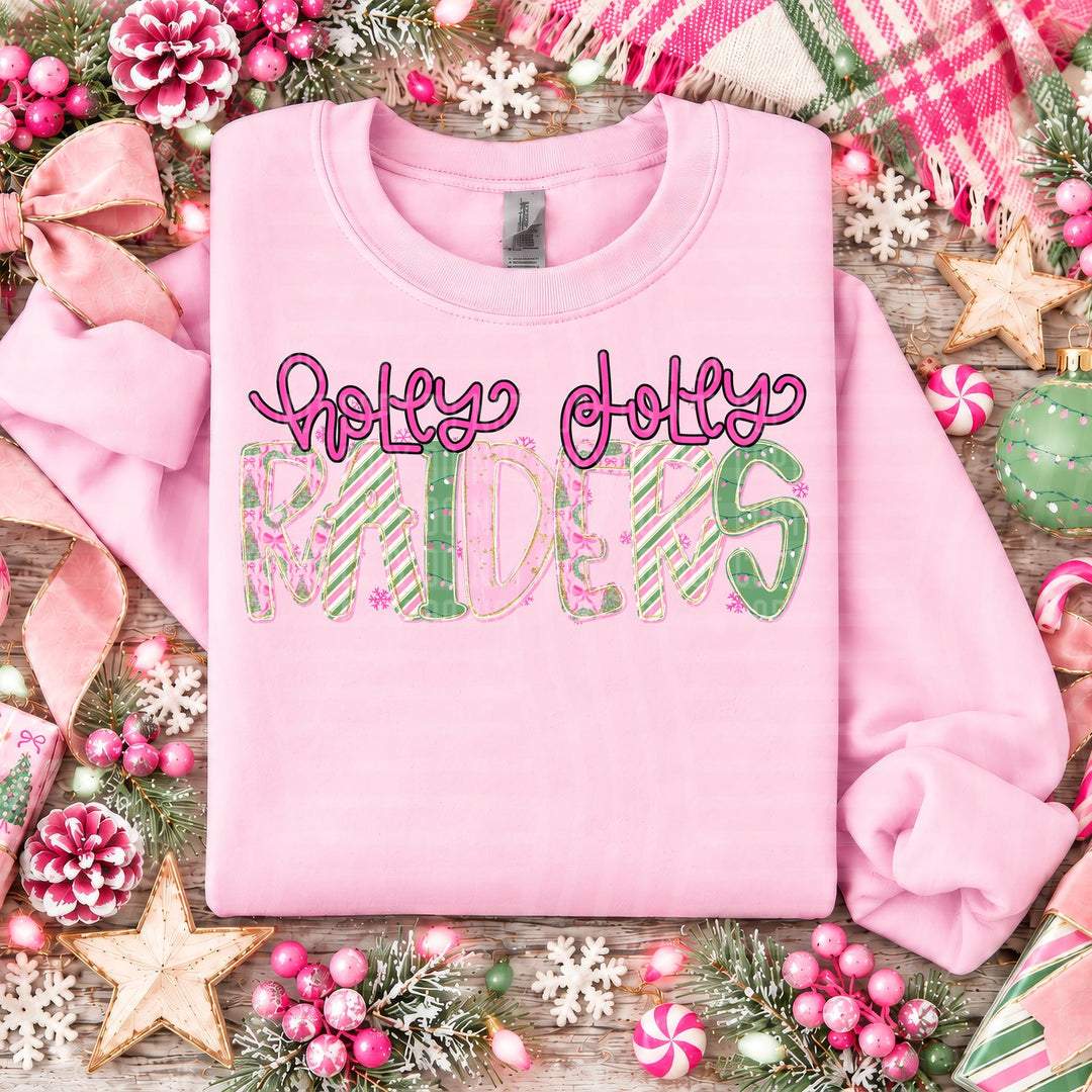 Raiders Holly Jolly Mistletoe Magic Mascots DTF transfer