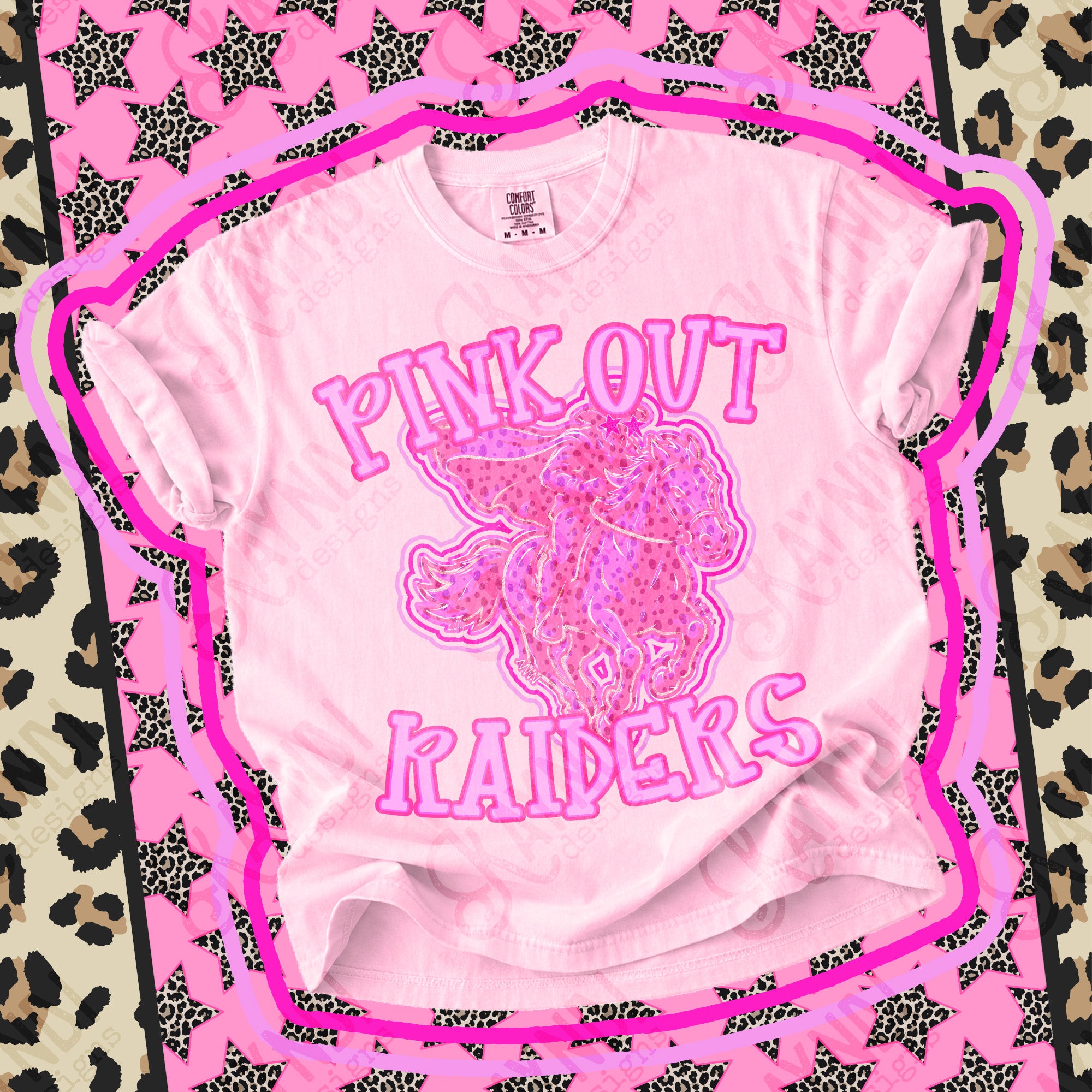 Pink Out Mascots Raiders mockup