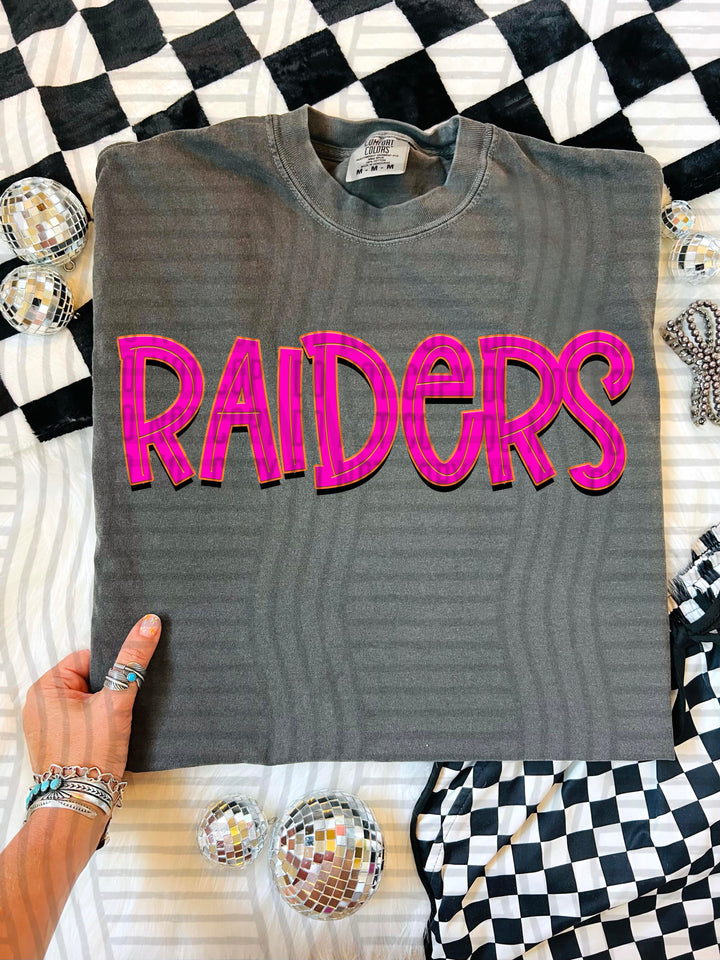 Raiders Pink Punch mascot DTF transfer