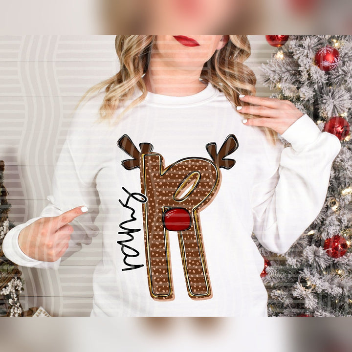 Rams Deer Antler Initial Mascots DTF transfer