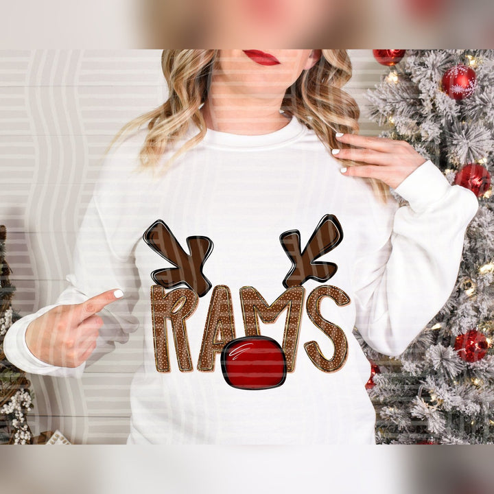 Rams Deer Antler Mascots DTF transfer