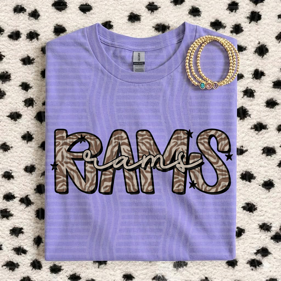 Rams Zebra Mascots DTF transfer