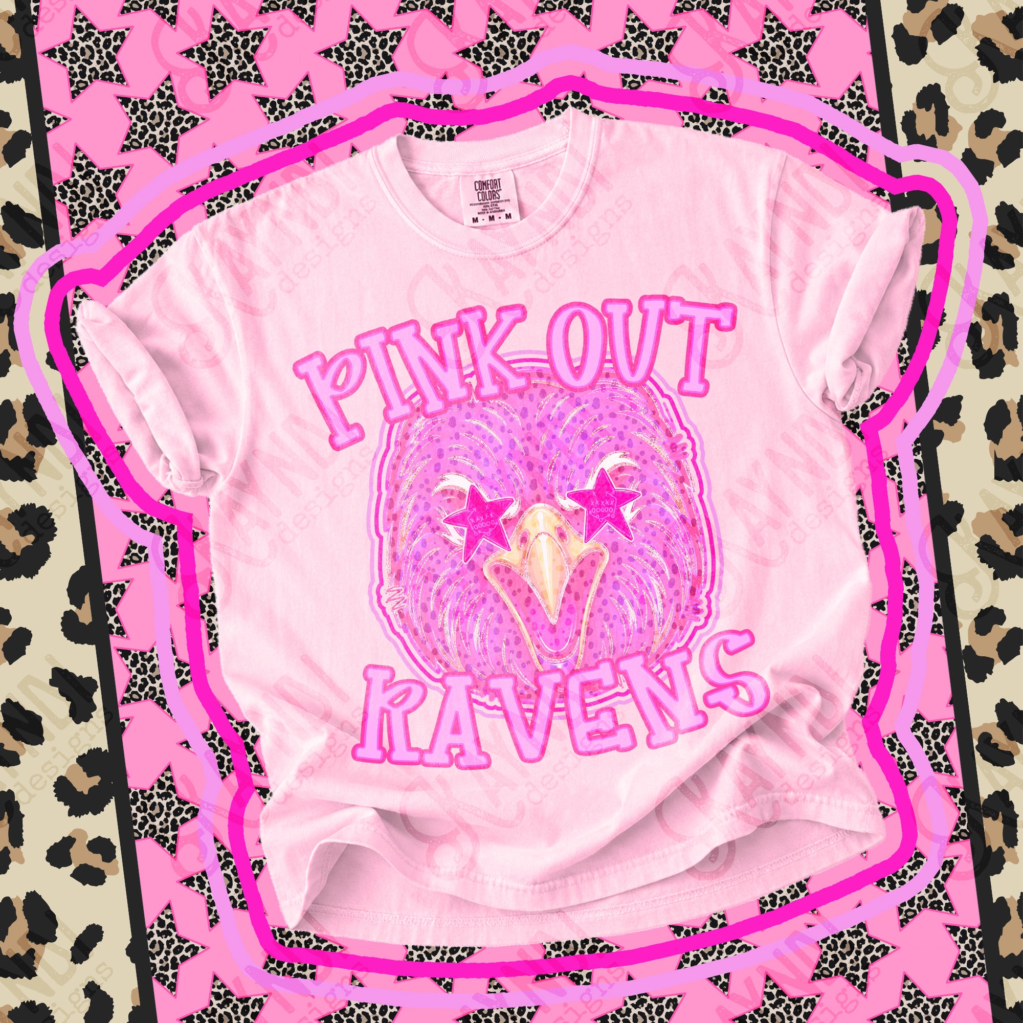 Pink Out Mascots Ravens 3 mockup