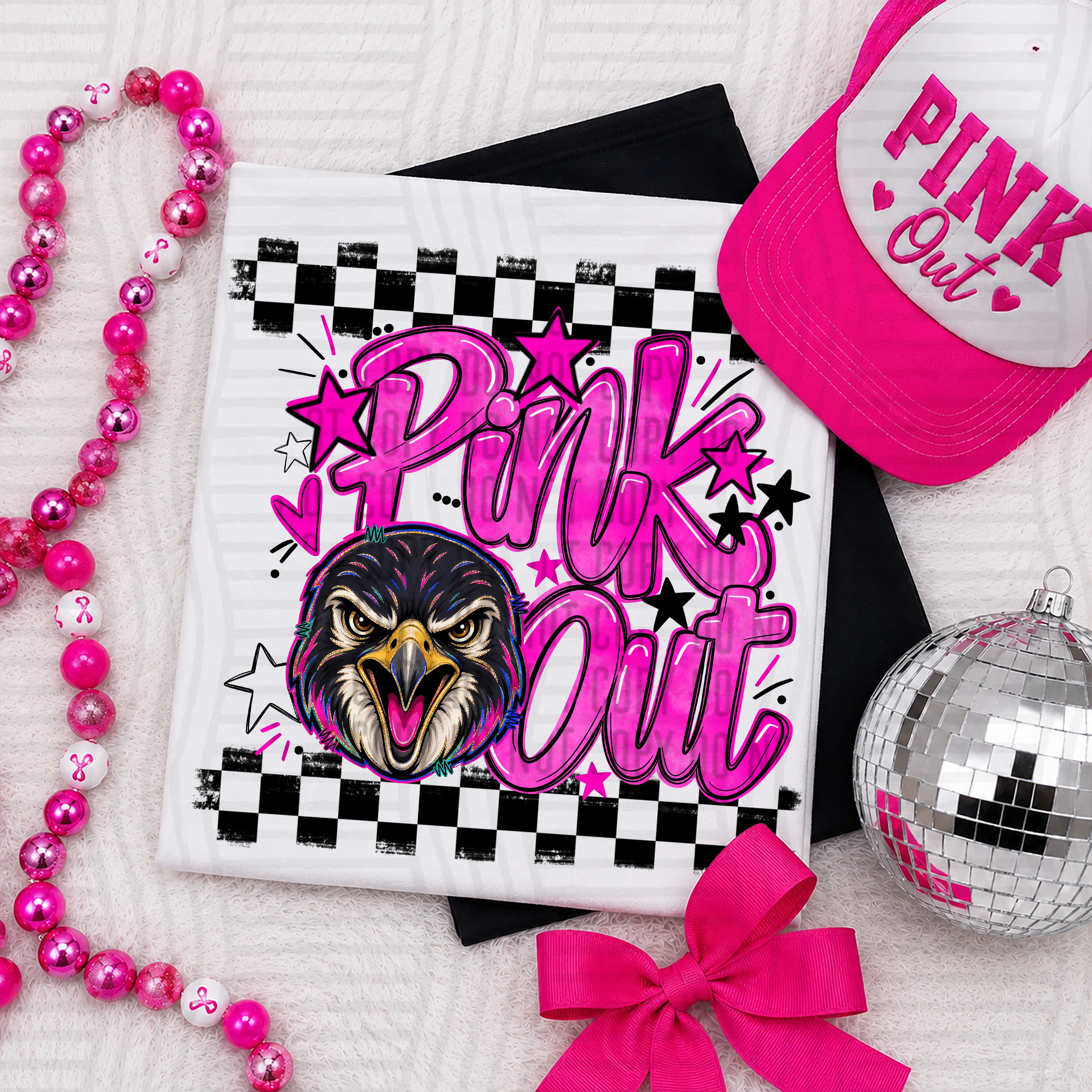 Pink Out Mascots CC Ravens design