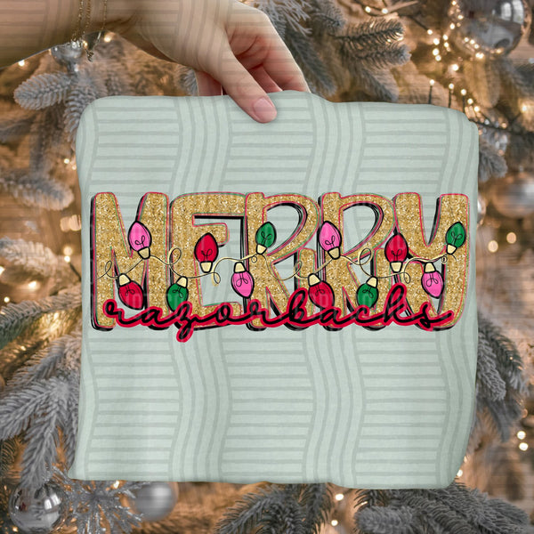 Merry Lights Mascots Razorbacks design